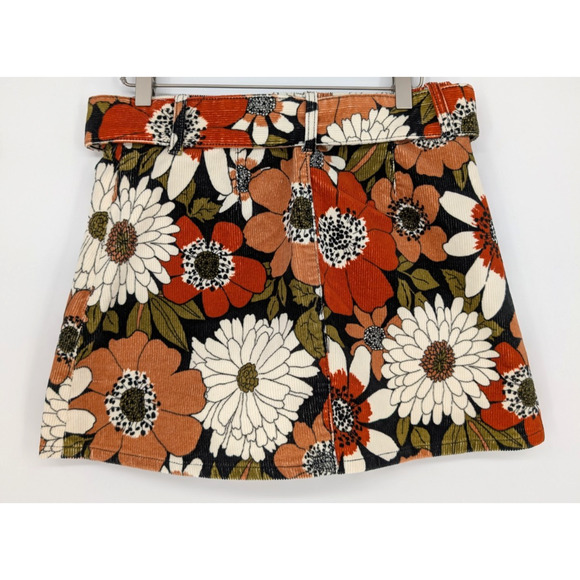 Show Me Your Mumu Tyra Belted Mini Skirt Hutton Floral Corduroy Retro Medium - Picture 6 of 10